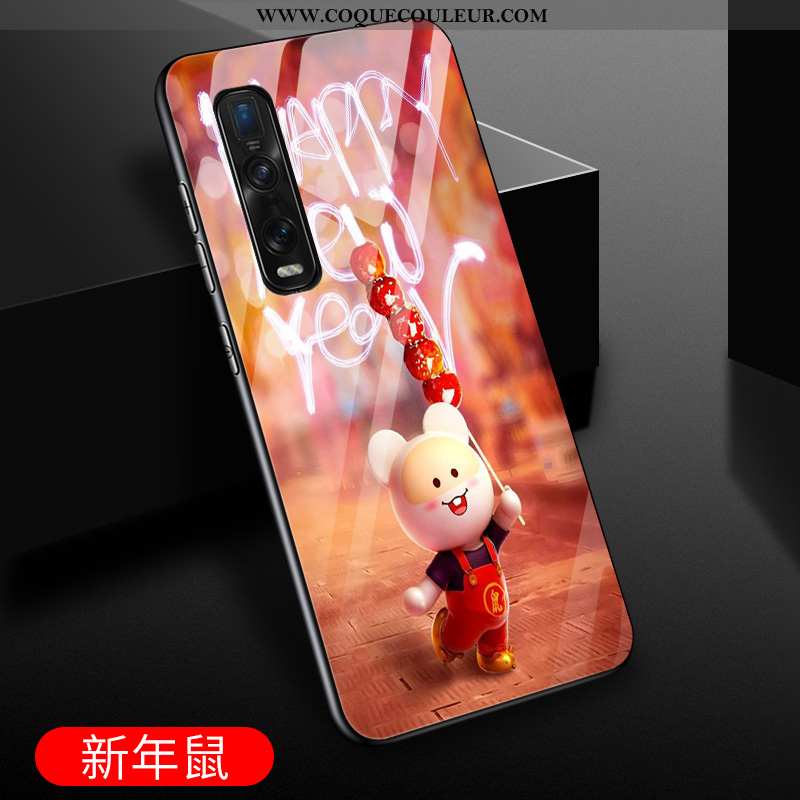 Étui Oppo Find X2 Pro Personnalité Incassable Nouveau, Coque Oppo Find X2 Pro Dessin Animé Verre Vio