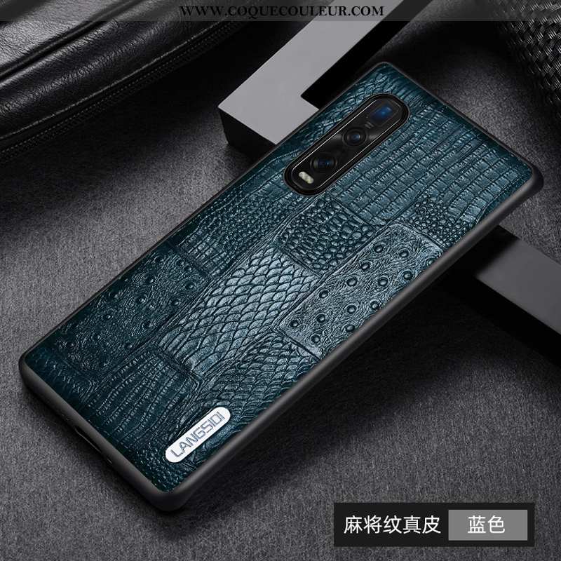 Coque Oppo Find X2 Pro Cuir Couvercle Arrière Téléphone Portable, Housse Oppo Find X2 Pro Modèle Fle