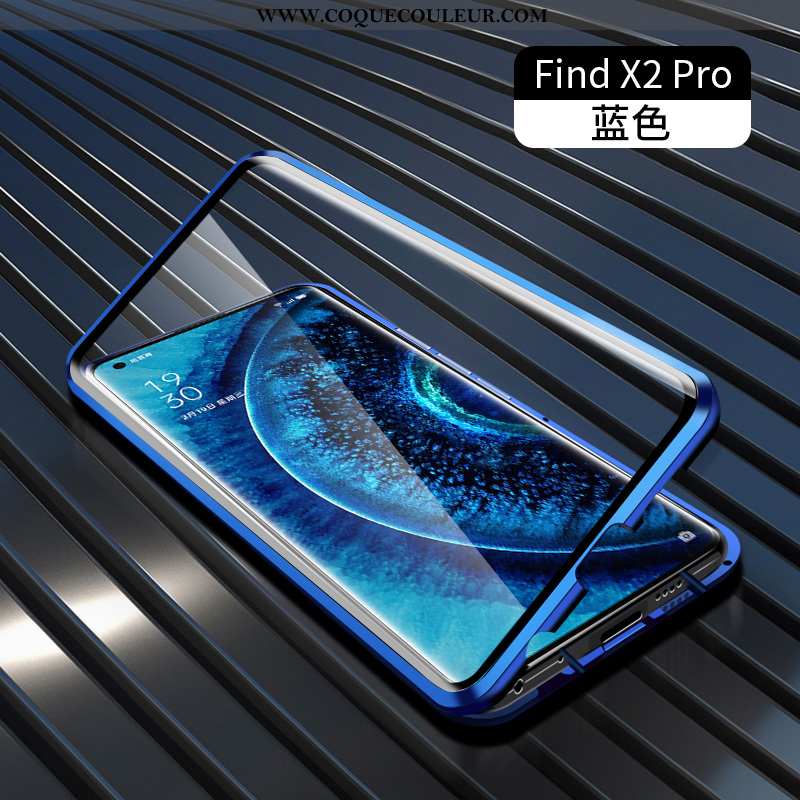 Étui Oppo Find X2 Pro Transparent Verre Vert, Coque Oppo Find X2 Pro Protection Verte