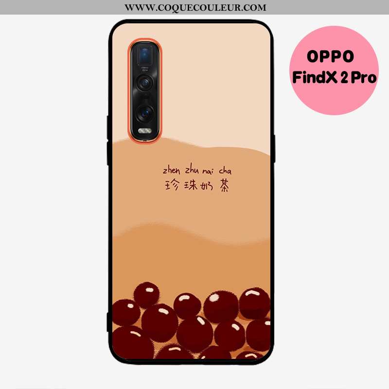 Coque Oppo Find X2 Pro Délavé En Daim Net Rouge, Housse Oppo Find X2 Pro Fluide Doux Kaki Khaki