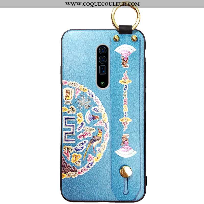 Coque Oppo Reno 10x Zoom Ornements Suspendus Silicone Coque, Housse Oppo Reno 10x Zoom Tendance Bleu