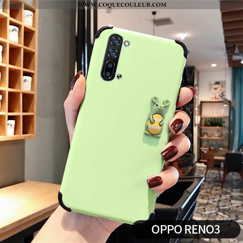 Housse Oppo Reno 3 Protection Coque Modèle Fleurie, Étui Oppo Reno 3 Personnalité Bleu