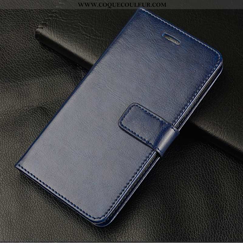 Étui Oppo Reno 3 Protection Coque Téléphone Portable, Oppo Reno 3 Cuir Bleu Foncé