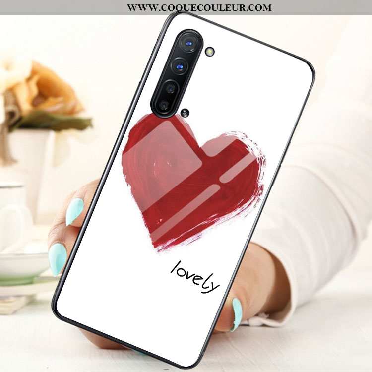 Coque Oppo Reno 3 Verre Étui Coque, Housse Oppo Reno 3 Bleu Téléphone Portable