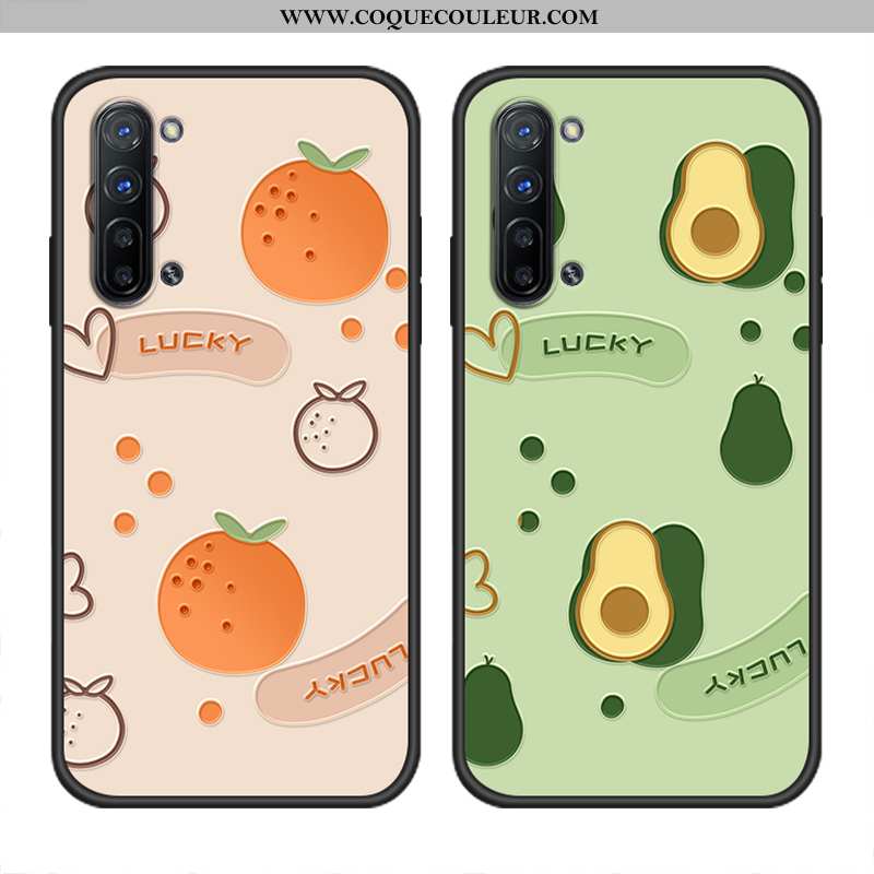 Étui Oppo Reno 3 Gaufrage Fluide Doux Silicone, Coque Oppo Reno 3 Tendance Protection Verte