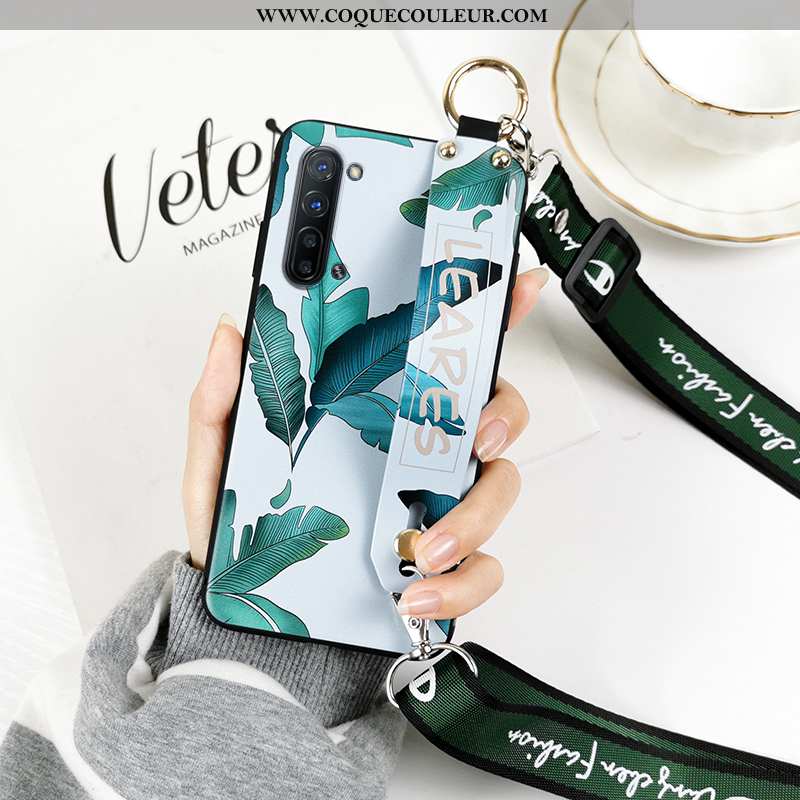 Étui Oppo Reno 3 Protection Tendance Vert, Coque Oppo Reno 3 Ornements Suspendus Vent Verte