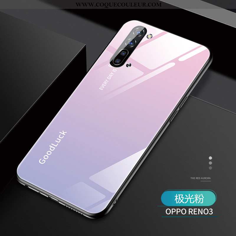 Housse Oppo Reno 3 Créatif Mode Étui, Étui Oppo Reno 3 Tendance Fluide Doux Violet