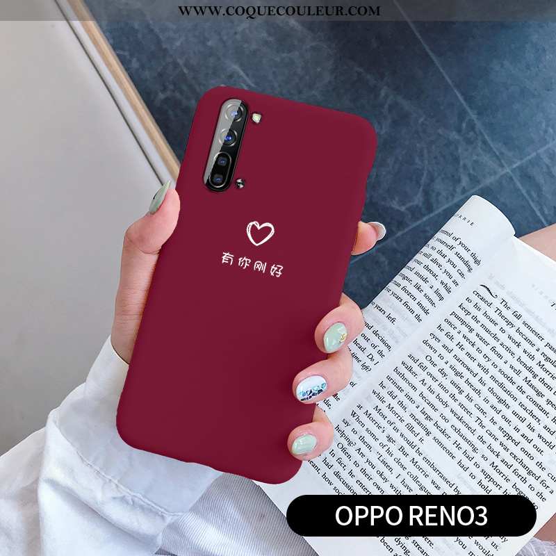 Étui Oppo Reno 3 Créatif Incassable Étui, Coque Oppo Reno 3 Ultra Bleu