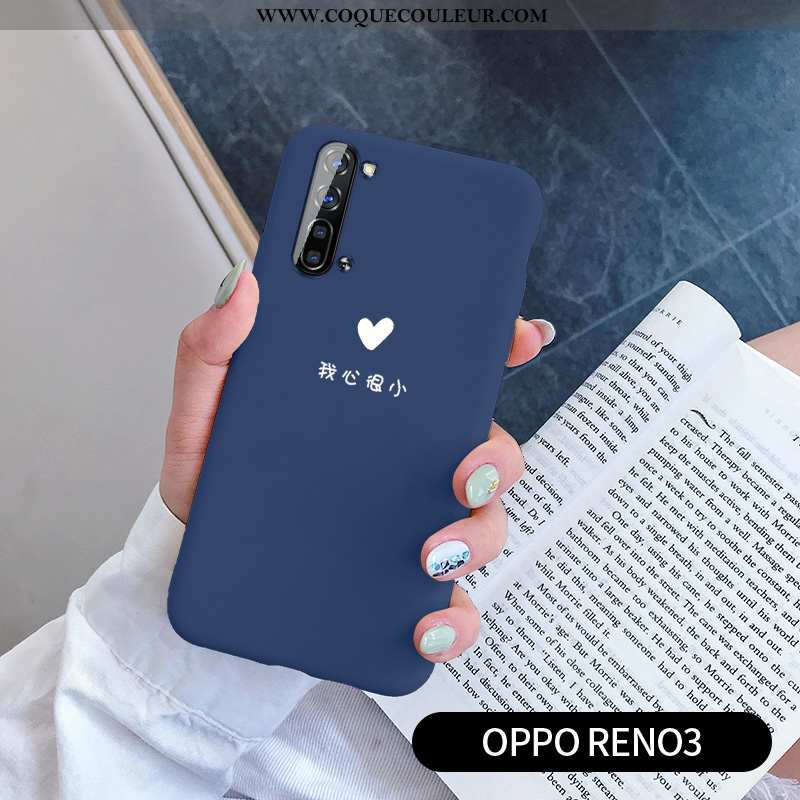 Étui Oppo Reno 3 Créatif Incassable Étui, Coque Oppo Reno 3 Ultra Bleu