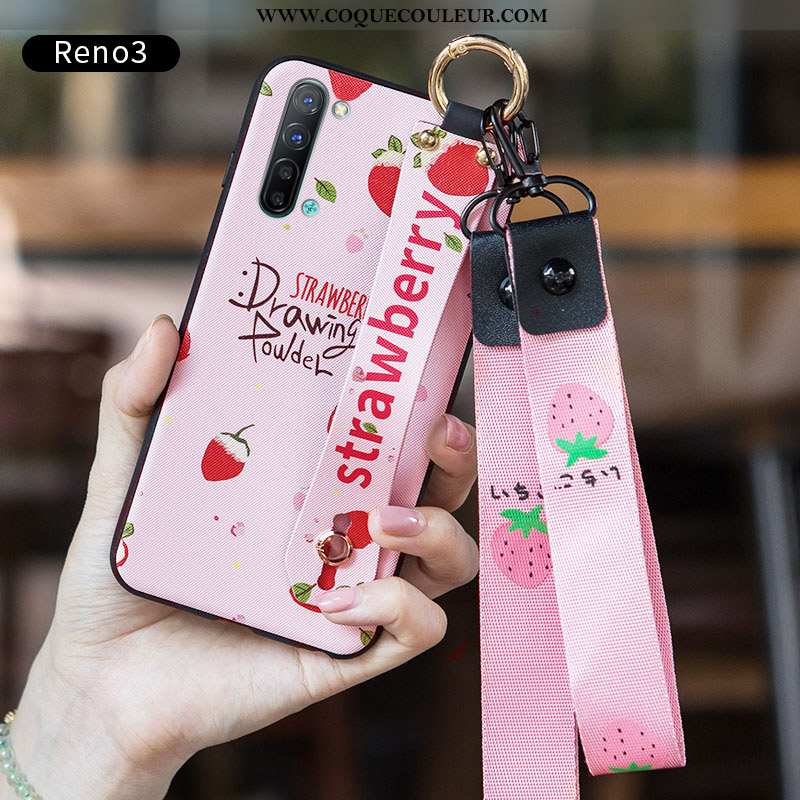 Étui Oppo Reno 3 Personnalité Incassable, Coque Oppo Reno 3 Créatif Protection Bleu