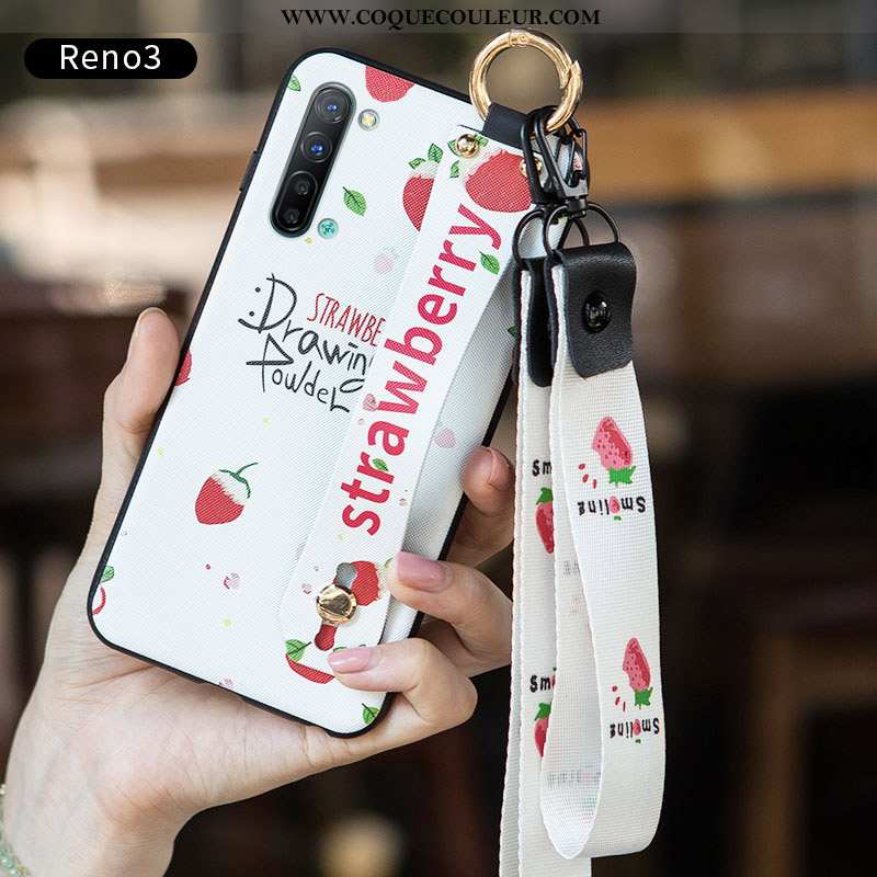 Étui Oppo Reno 3 Personnalité Incassable, Coque Oppo Reno 3 Créatif Protection Bleu