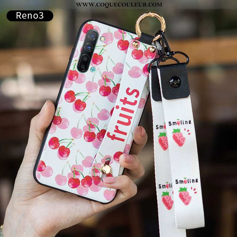 Étui Oppo Reno 3 Personnalité Incassable, Coque Oppo Reno 3 Créatif Protection Bleu