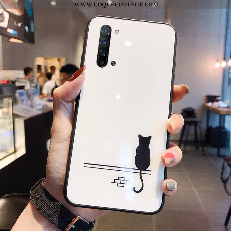 Étui Oppo Reno 3 Charmant Net Rouge Étui, Coque Oppo Reno 3 Protection Personnalité Blanche