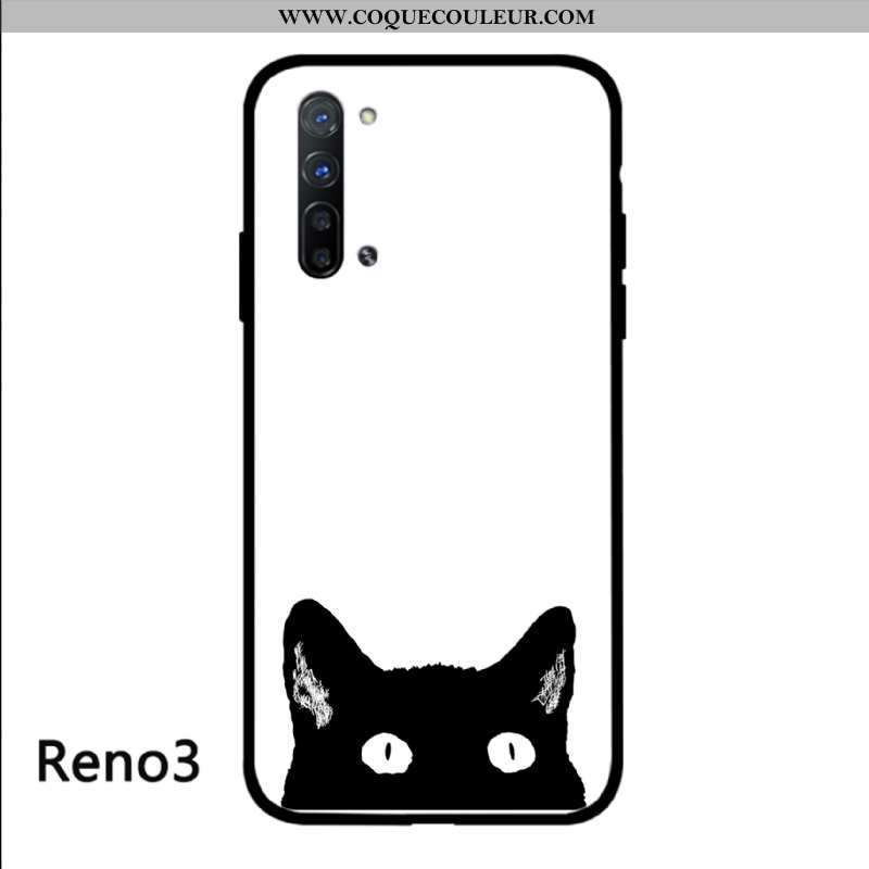 Étui Oppo Reno 3 Charmant Net Rouge Étui, Coque Oppo Reno 3 Protection Personnalité Blanche