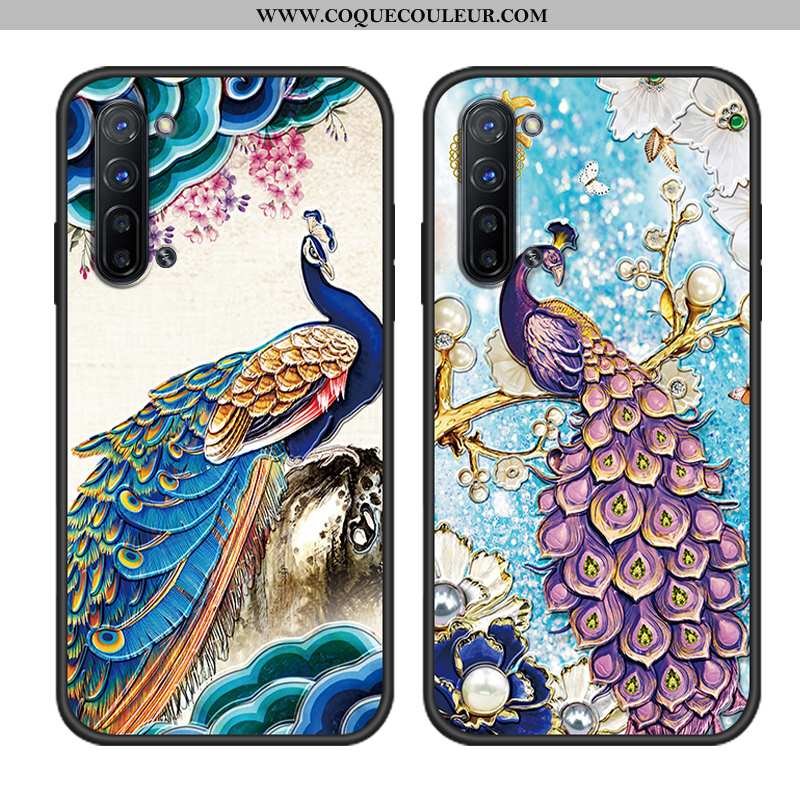 Housse Oppo Reno 3 Tendance Incassable Coque, Étui Oppo Reno 3 Fluide Doux Paon Verte