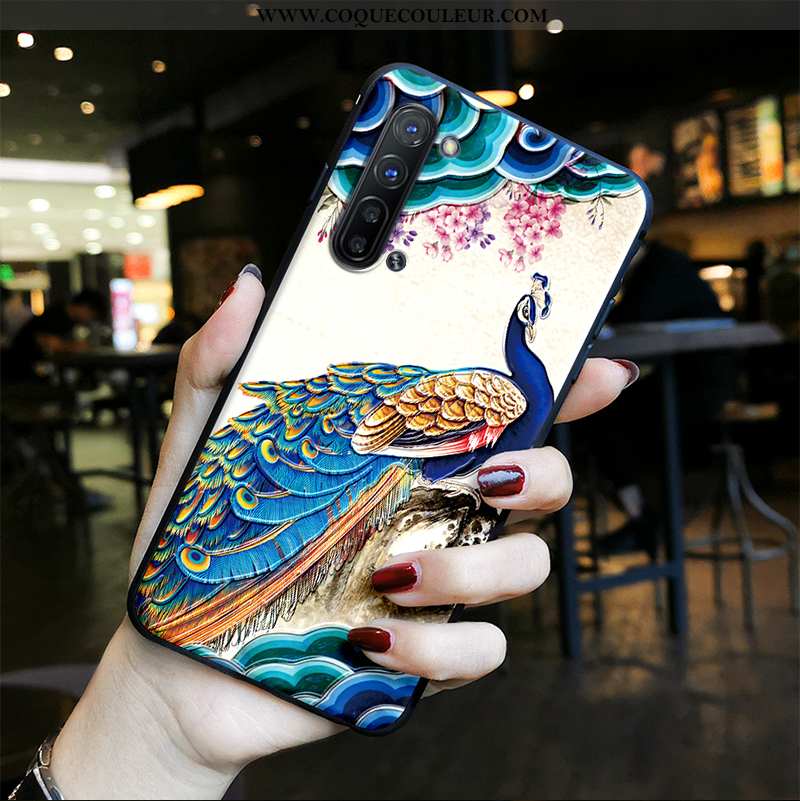 Housse Oppo Reno 3 Tendance Incassable Coque, Étui Oppo Reno 3 Fluide Doux Paon Verte