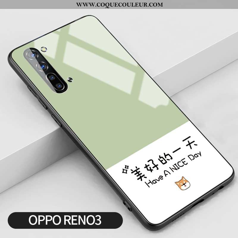 Housse Oppo Reno 3 Créatif Coque Rose, Étui Oppo Reno 3 Tendance Petit Rose