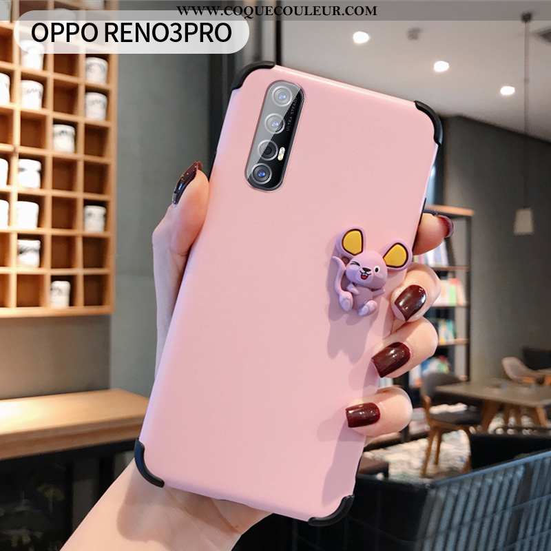 Étui Oppo Reno 3 Pro Silicone Charmant Téléphone Portable, Coque Oppo Reno 3 Pro Protection Bleu