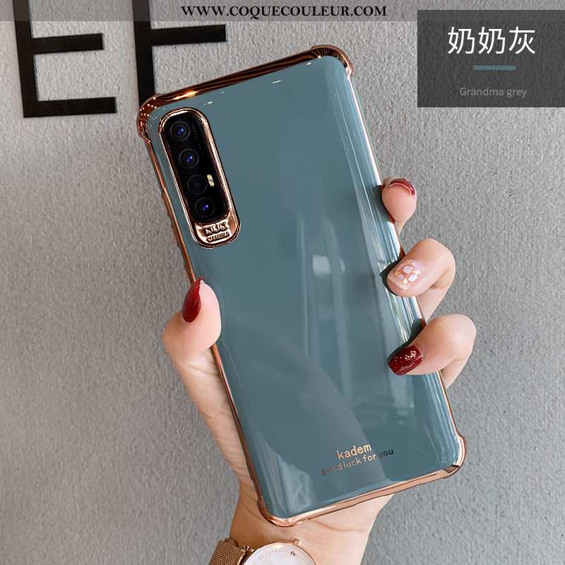 Étui Oppo Reno 3 Pro Silicone Fluide Doux Blanc, Coque Oppo Reno 3 Pro Luxe Bovins Blanche