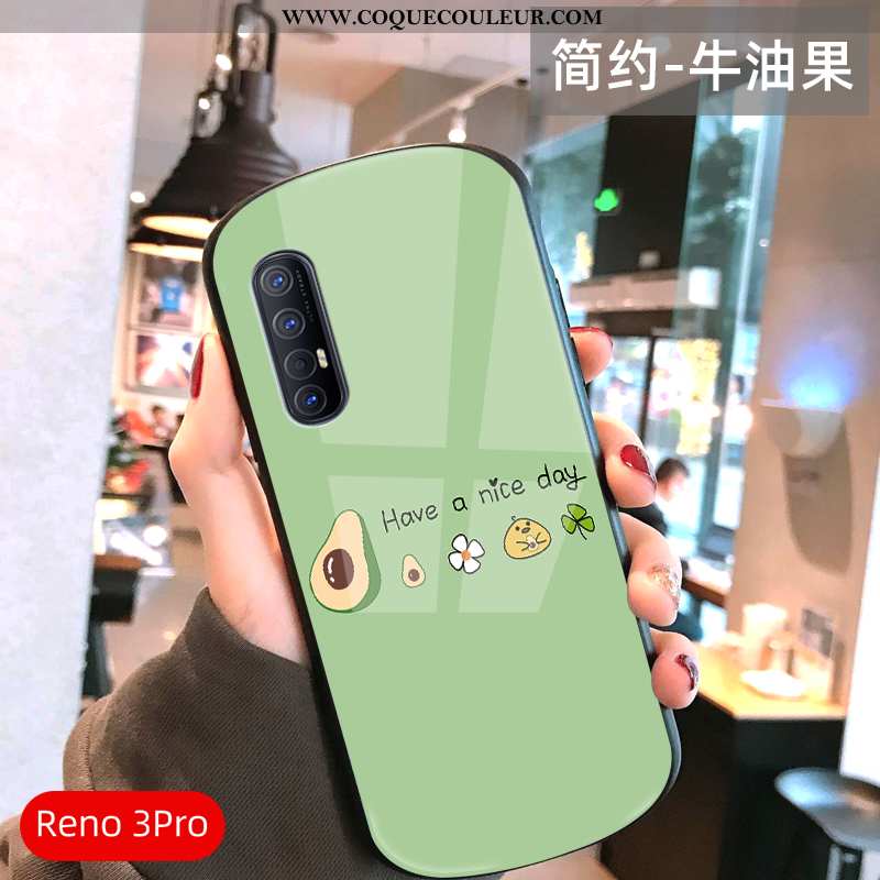 Étui Oppo Reno 3 Pro Ultra Frais Arc, Coque Oppo Reno 3 Pro Légère Tout Compris Verte