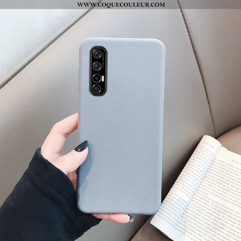 Coque Oppo Reno 3 Pro Protection Étui Fluide Doux, Housse Oppo Reno 3 Pro Délavé En Daim Mode Gris