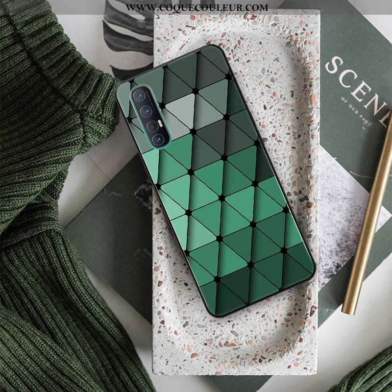 Housse Oppo Reno 3 Pro Personnalité Étui Protection, Oppo Reno 3 Pro Créatif Téléphone Portable Vert