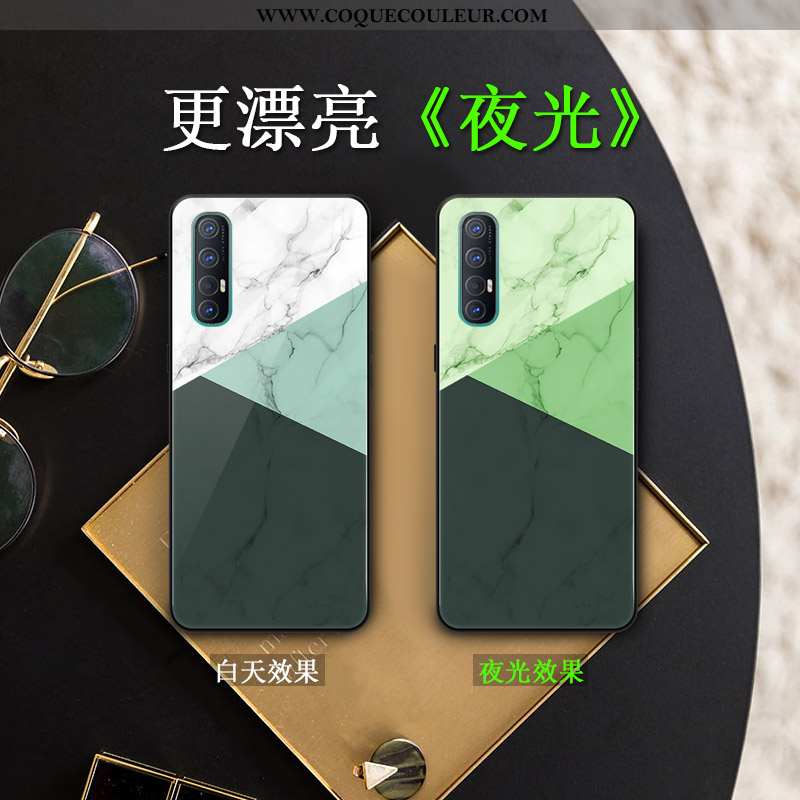 Housse Oppo Reno 3 Pro Personnalité Étui Protection, Oppo Reno 3 Pro Créatif Téléphone Portable Vert