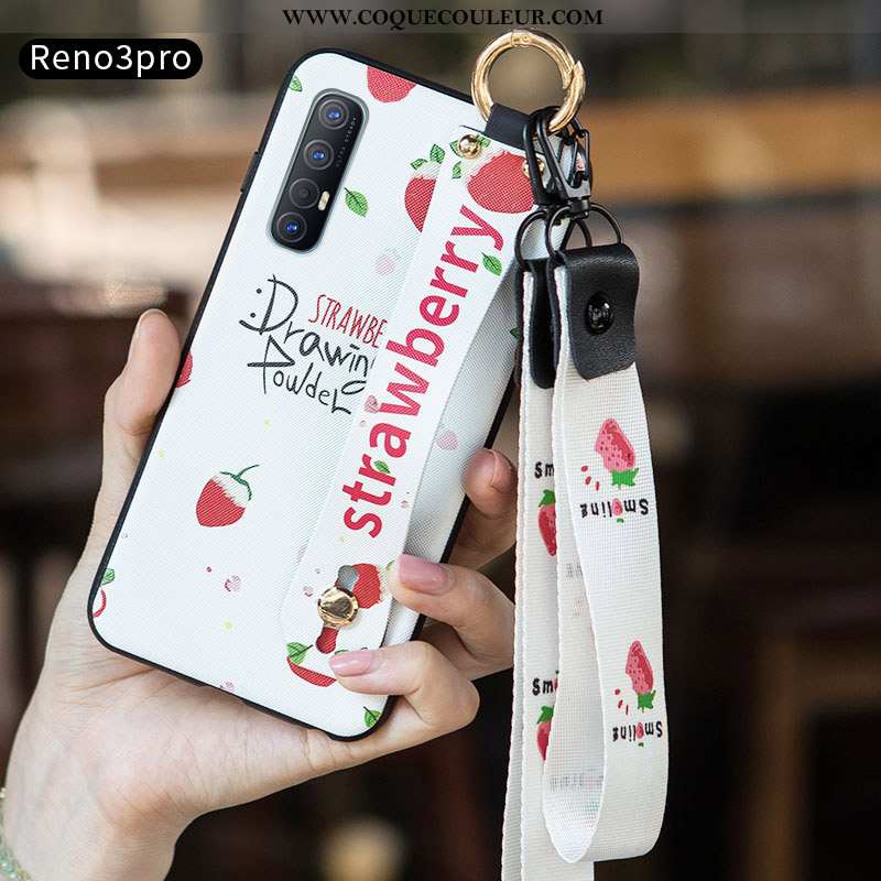 Coque Oppo Reno 3 Pro Tendance Protection Coque, Housse Oppo Reno 3 Pro Silicone Incassable Blanche