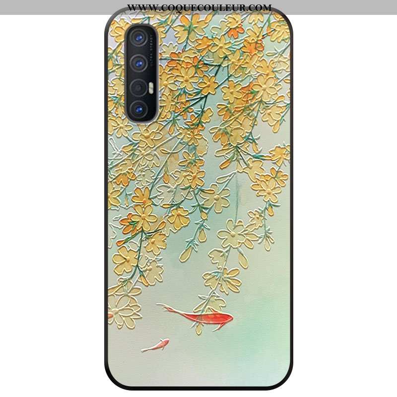 Housse Oppo Reno 3 Pro Ornements Suspendus Coque Vert, Étui Oppo Reno 3 Pro Personnalité À Franges V