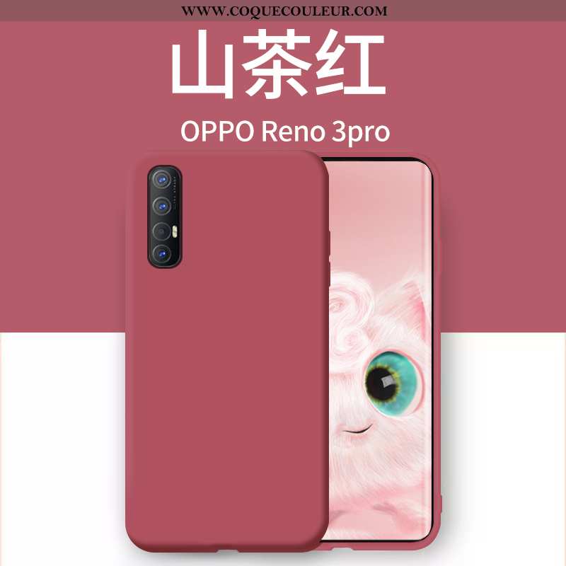 Étui Oppo Reno 3 Pro Ultra Net Rouge Étui, Coque Oppo Reno 3 Pro Légère Incassable Orange
