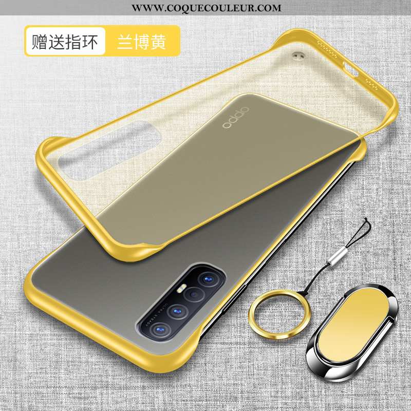 Étui Oppo Reno 3 Pro Fluide Doux Légère Étui, Coque Oppo Reno 3 Pro Silicone Transparent Jaune