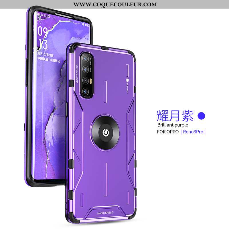 Coque Oppo Reno 3 Pro Légère Fashion Créatif, Housse Oppo Reno 3 Pro Silicone Protection Violet