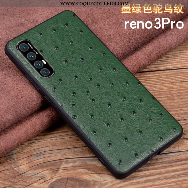 Coque Oppo Reno 3 Pro Cuir Véritable Tout Compris Business, Housse Oppo Reno 3 Pro Légère Protection