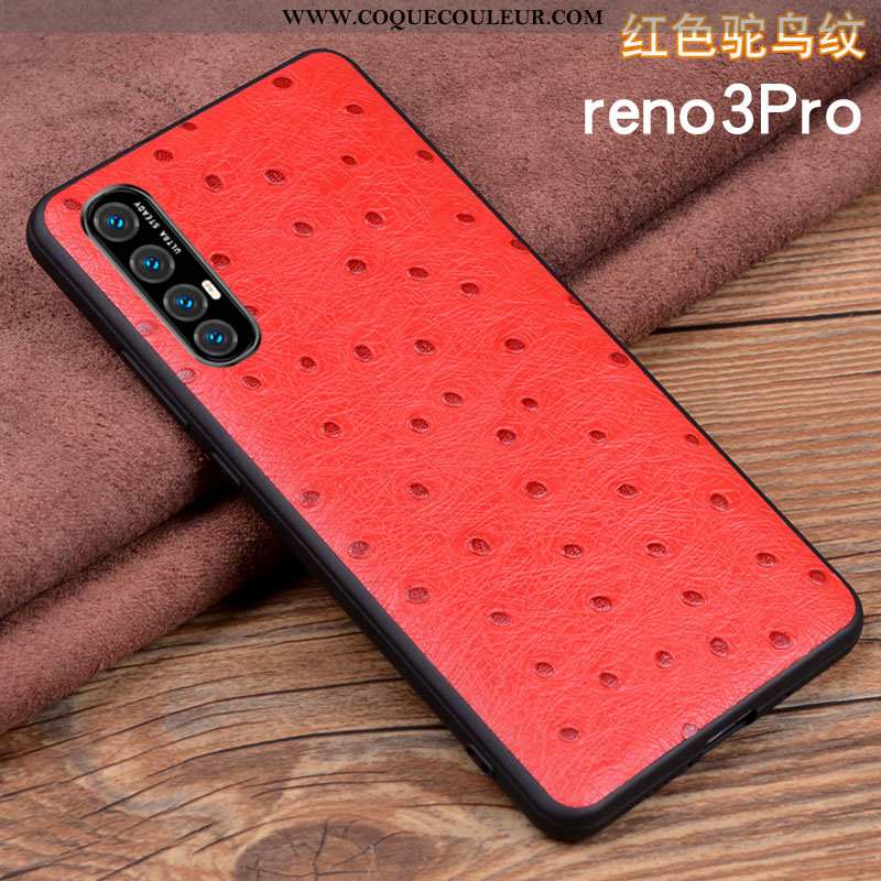 Coque Oppo Reno 3 Pro Cuir Véritable Tout Compris Business, Housse Oppo Reno 3 Pro Légère Protection