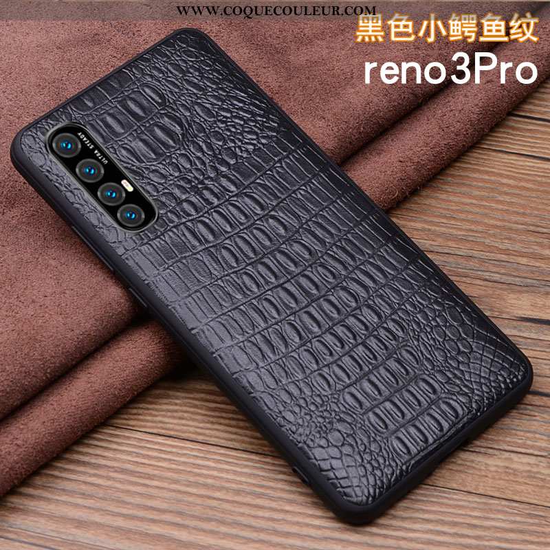 Coque Oppo Reno 3 Pro Cuir Véritable Tout Compris Business, Housse Oppo Reno 3 Pro Légère Protection