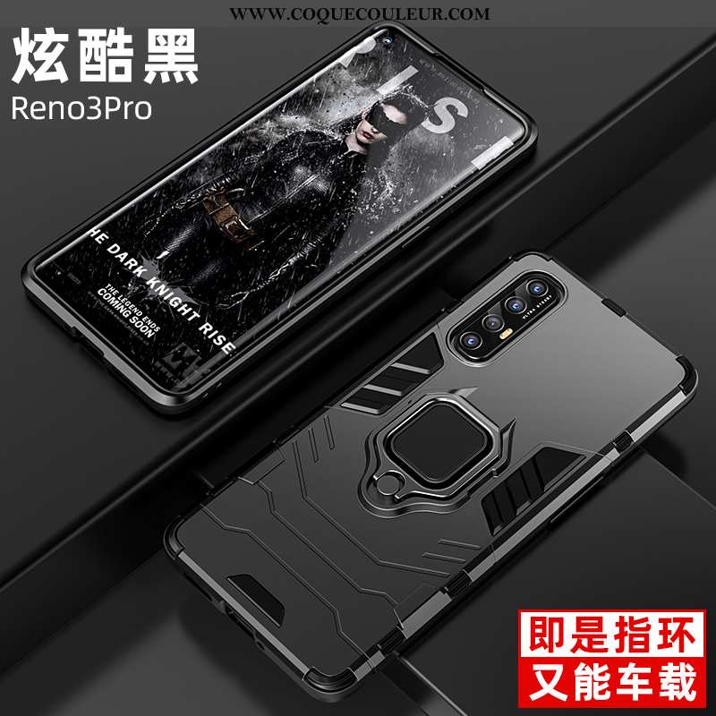 Housse Oppo Reno 3 Pro Tendance Silicone Coque, Étui Oppo Reno 3 Pro Légère Incassable Noir