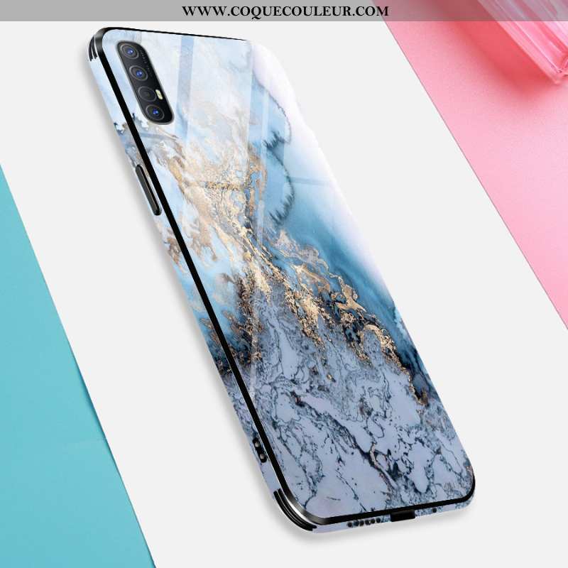 Housse Oppo Reno 3 Pro Mode Coque Personnalité, Étui Oppo Reno 3 Pro Protection Silicone Bleu