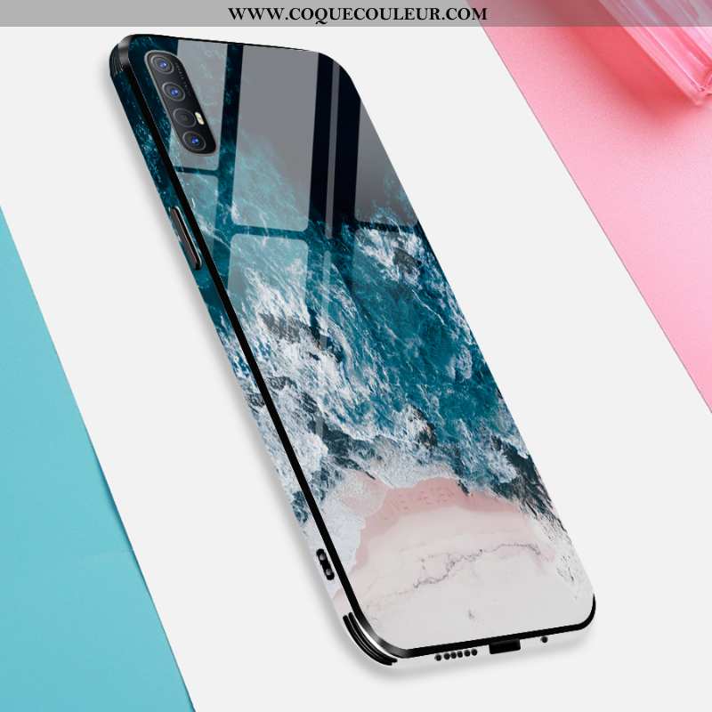 Housse Oppo Reno 3 Pro Mode Coque Personnalité, Étui Oppo Reno 3 Pro Protection Silicone Bleu