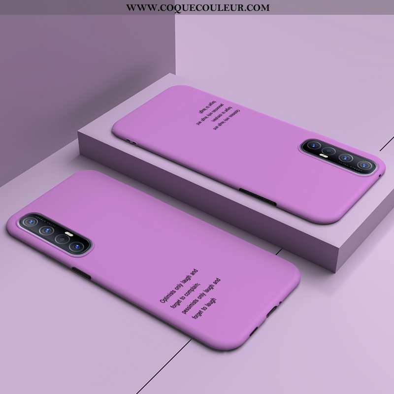 Housse Oppo Reno 3 Pro Délavé En Daim Violet Étui, Étui Oppo Reno 3 Pro Personnalité Coque