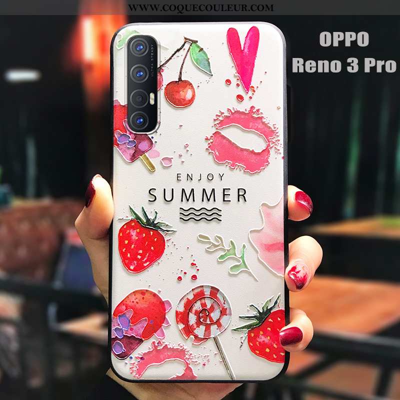 Étui Oppo Reno 3 Pro Silicone Fluide Doux Étui, Coque Oppo Reno 3 Pro Délavé En Daim Rouge