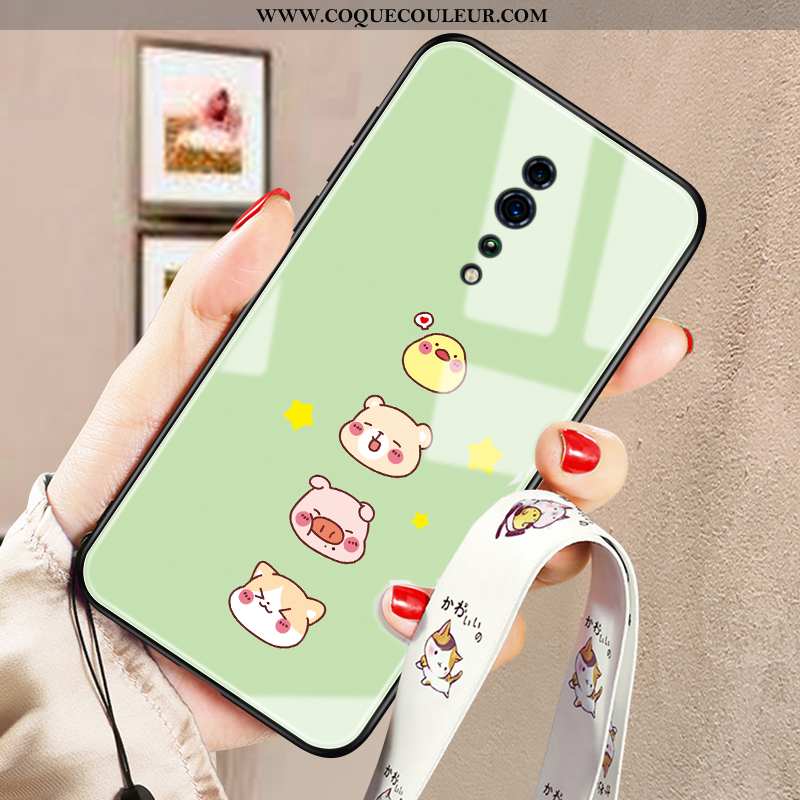 Coque Oppo Reno Z Charmant Téléphone Portable Silicone, Housse Oppo Reno Z Tendance Incassable Verte