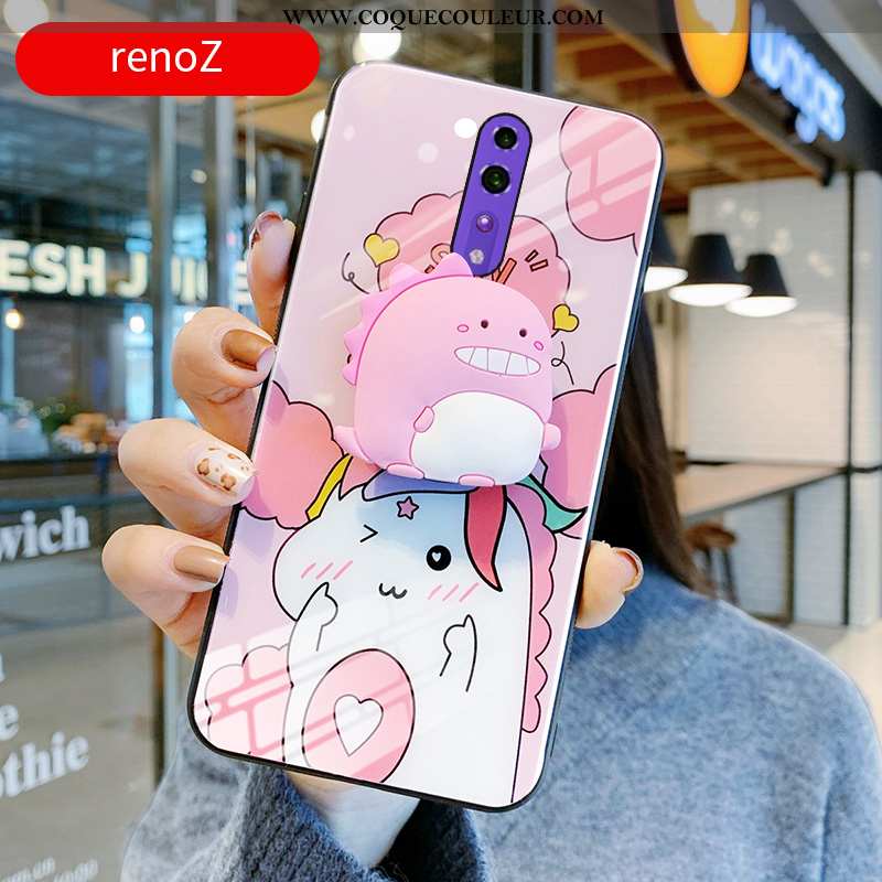 Housse Oppo Reno Z Charmant Dragon Dimensionnel, Étui Oppo Reno Z Protection Verte