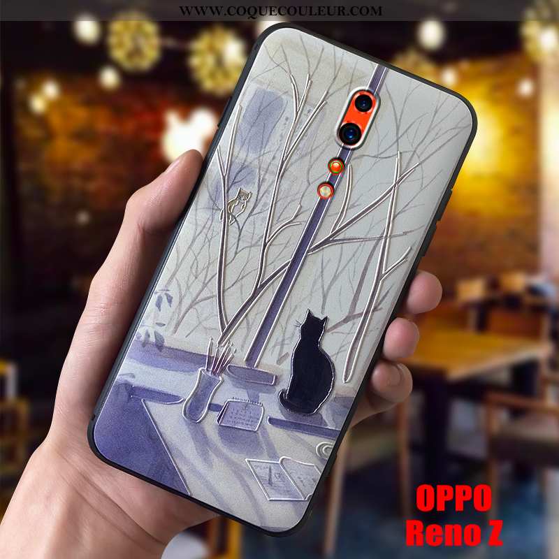 Coque Oppo Reno Z Silicone Légère Fluide Doux, Housse Oppo Reno Z Délavé En Daim Téléphone Portable 