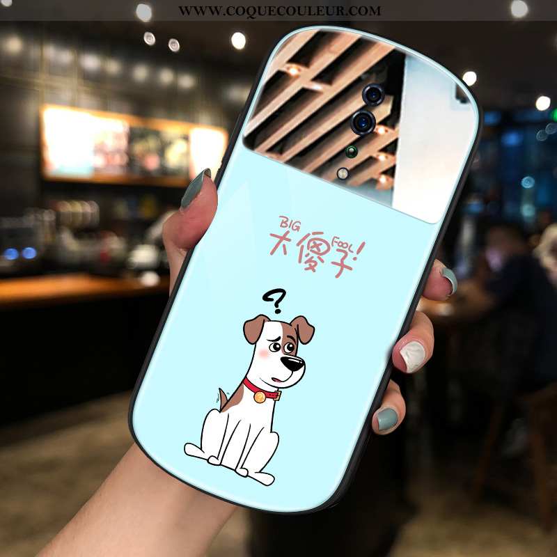 Housse Oppo Reno Z Tendance Coque Charmant, Étui Oppo Reno Z Dessin Animé Rond Bleu