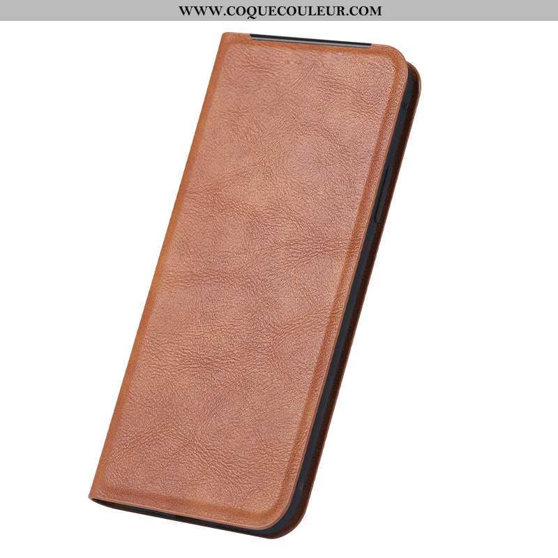 Coque Oppo Reno Z Délavé En Daim Clamshell, Housse Oppo Reno Z Cuir Incassable Khaki