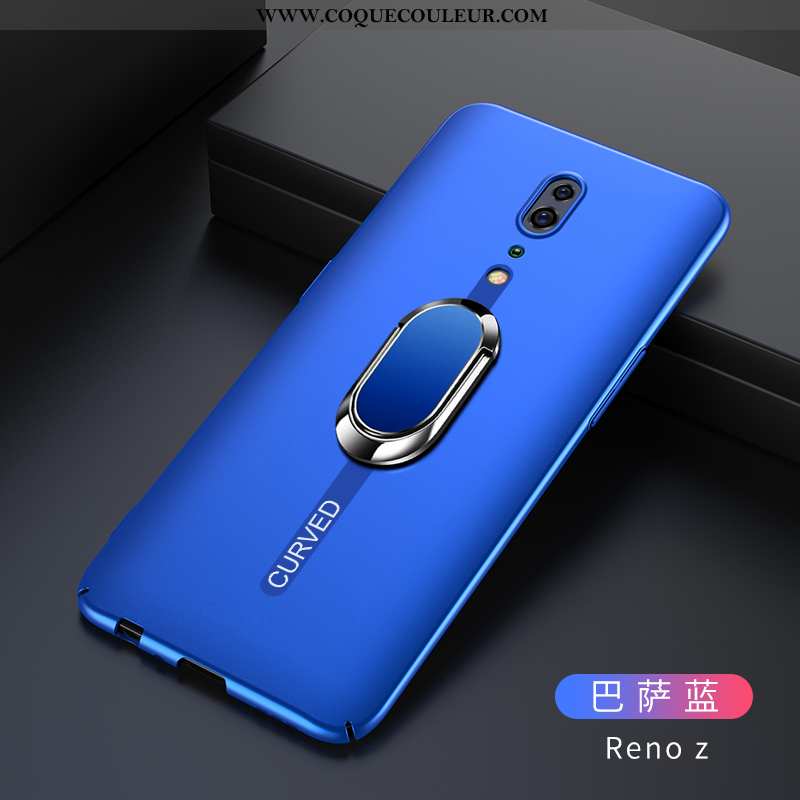 Étui Oppo Reno Z Protection Noir, Coque Oppo Reno Z Délavé En Daim Téléphone Portable Noir