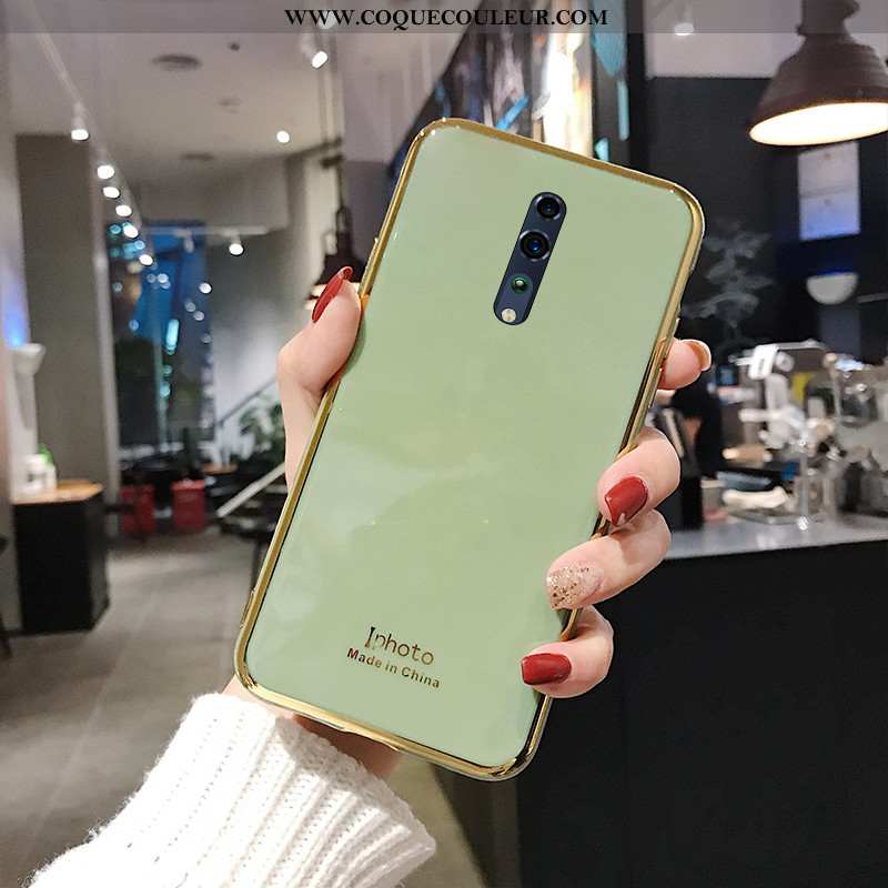 Housse Oppo Reno Z Fluide Doux Personnalité Tout Compris, Étui Oppo Reno Z Silicone Incassable Verte