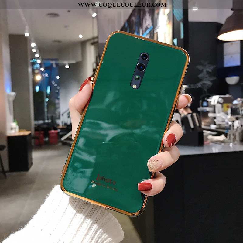 Housse Oppo Reno Z Fluide Doux Personnalité Tout Compris, Étui Oppo Reno Z Silicone Incassable Verte