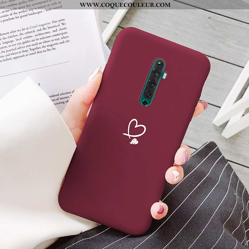 Housse Oppo Reno2 Créatif Rouge Téléphone Portable, Étui Oppo Reno2 Ultra Protection