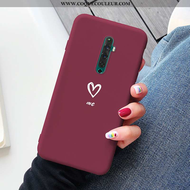 Housse Oppo Reno2 Créatif Rouge Téléphone Portable, Étui Oppo Reno2 Ultra Protection